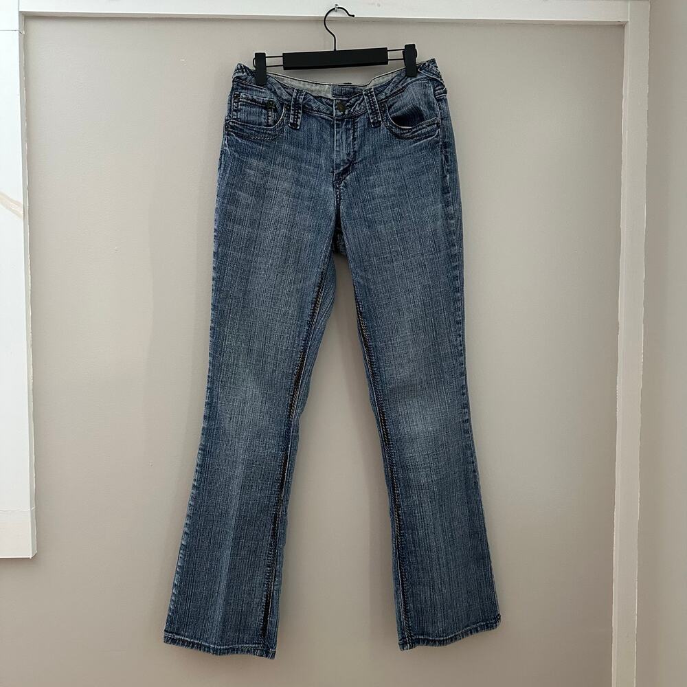 Gitano Bootcut Jeans Womens‎ 8 Blue EUC Contrast Stitch Flap Pocket Y2K Denim